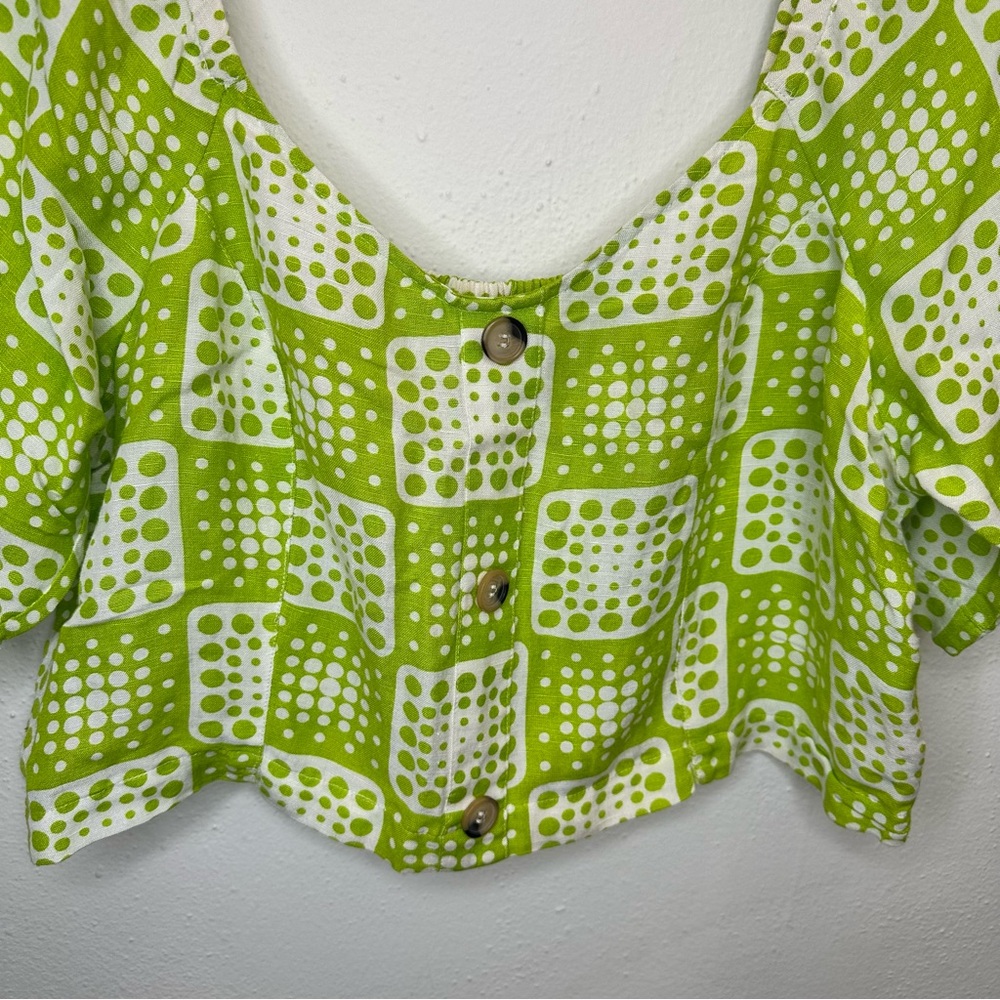 R-197. the Odells Julie Top Green Size XLarge - Picture 5 of 13